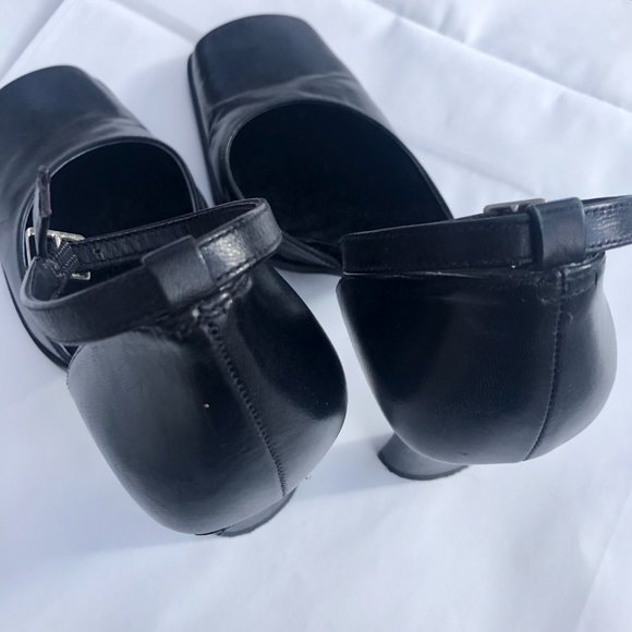 Aldo Black Suede Square-Toe Ankle Strap Heels - Picture 2 of 10